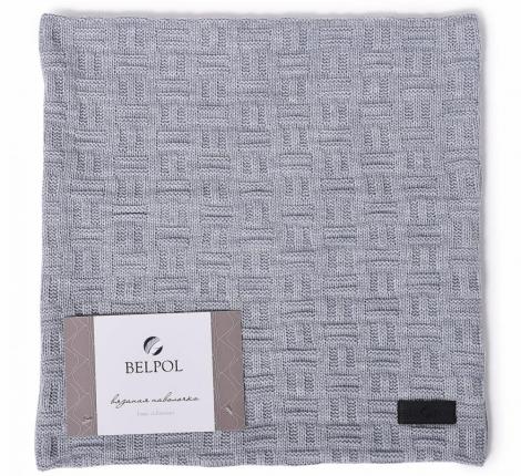 Наволочка вязаная "ШАХМАТЫ" 40x40, сумерки