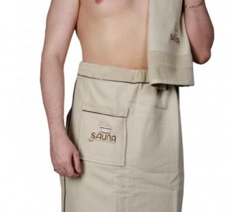 Набор для сауны мужской Maison Dor "DUFOUR" (бежевый)