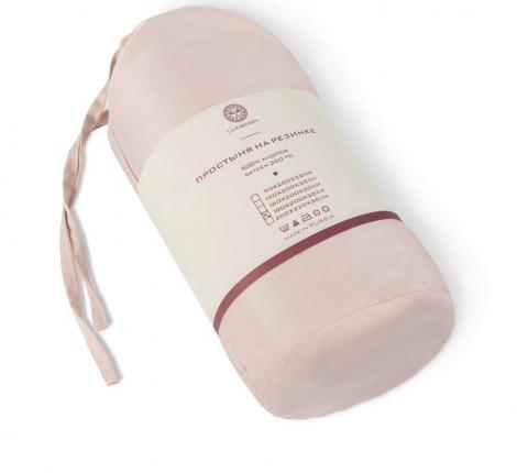 Простыня на резинке Luxberry "DAILY BEDDING" Cатин ДеЛюкс 160x200x30, бежевая пудра