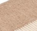 Плед шерстяной "CLASSIC" FISHBONE Milk coffee-white, 150x200