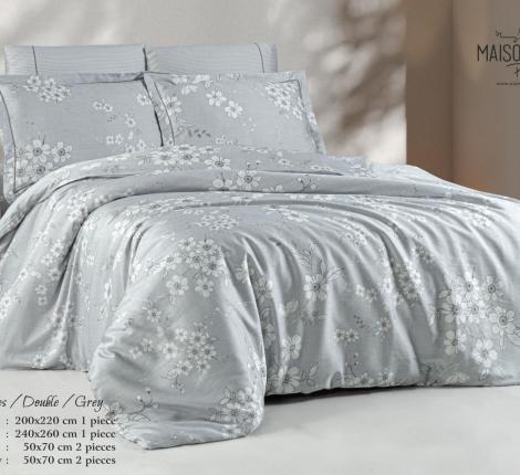 Постельное бельё "Maison D'or" MARGUERITES (серый) Тенсел, Евро