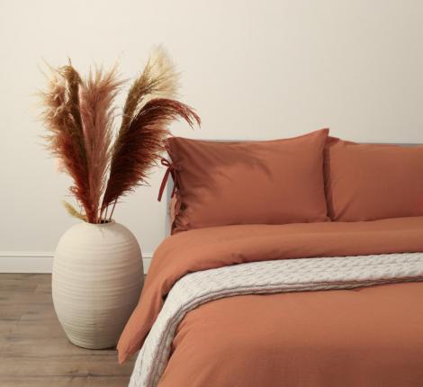 Постельное белье "Sofi de Marko" Аредель (терракот) Лён, Евро