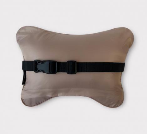 Дорожный плед-пончо пуховый "Travel Cape Plaid Grass" LATTE, 130х170