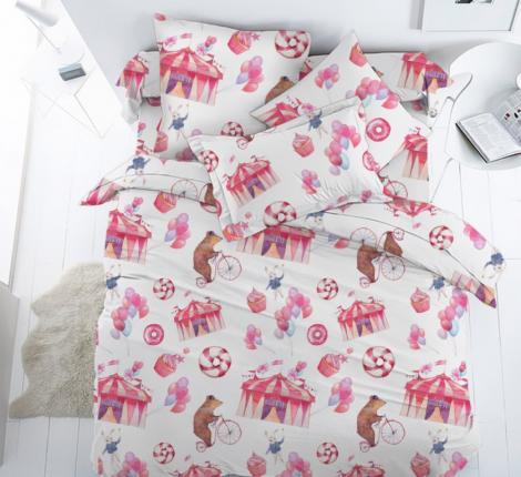 Постельное белье детское "Valtery" DL-39 "Цирк" Поплин, 1.5 спальный