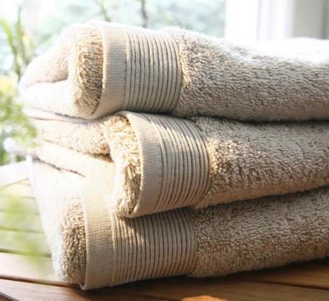 Полотенце махровое "Blanc des Vosges" UNI SABLE (бежевый-серый), 30х30-2шт.