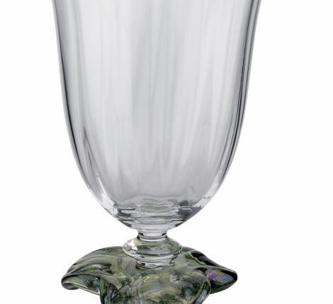 Набор бокалов для вина 6 штук "NINFEA" (зеленый) стекло, высота 17,5 см