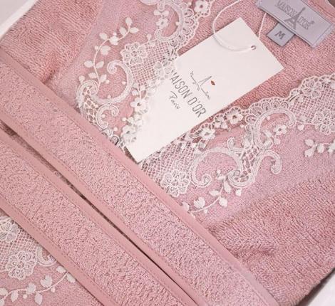 Халат женский махровый Maison D'or "MARVEL" пыльная роза, XL(50)-XXL(52)