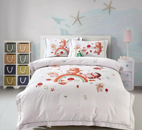 Постельное белье "Asabella" 2313-4S Мако-Сатин, 1,5 спальный