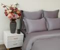 Постельное белье "Sofi de Marko" Моно (серо-лиловый) Сатин ДеЛюкс, Евро