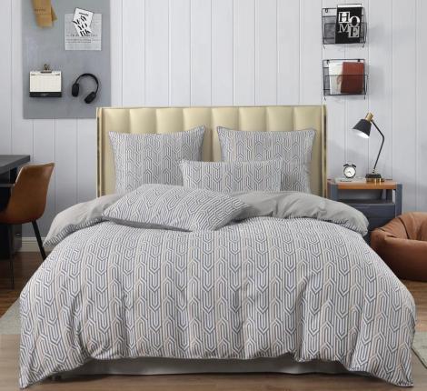 Постельное белье "Sofi de Marko" Джерардо (серый) Сатин, Семейный