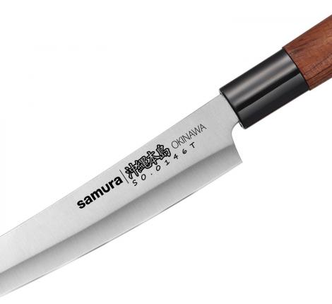 Нож кухонный &quot;Samura OKINAWA&quot; для нарезки, слайсер Tanto 230 мм, палисандр (с тату)