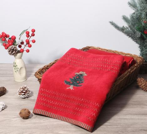 Полотенце Arya с вышивкой Рождество 40x60 Jangle, Красный