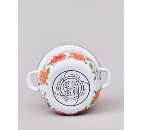 Кастрюля эмалированная с крышкой "МАКИ", 2.0 л