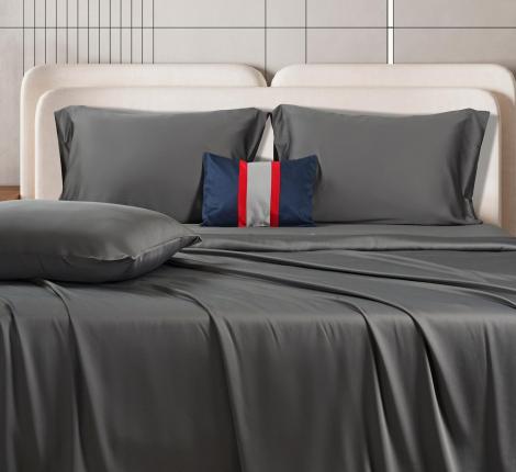 Постельное бельё Sharmes "Bamboo" Семейный, графитовый