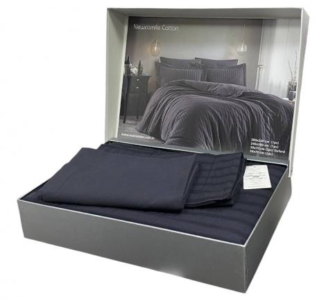 Постельное бельё "Maison D'or" NEW CAMILLE Жатый сатин Евро, антрацит