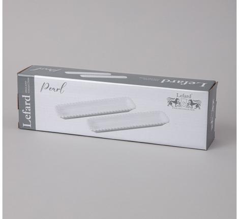 Набор прямоугольных блюд 2 шт. "PEARL", 29*7,5*3 см