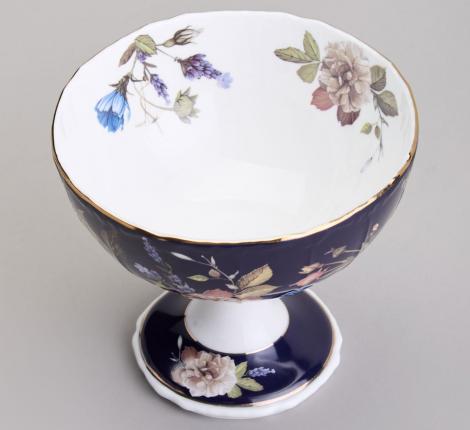 Ваза на ножке "КОБАЛЬТ" 86-2491-1, 13*11 см