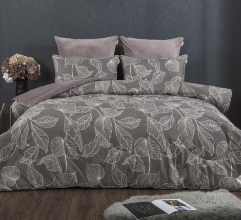 Постельное белье с одеялом "Kazanov.A." Флоран (капучино) Велюр/Egypt Cotton, Семейный