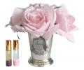 Букет ароматизированный "COTE NOIRE" SEVEN ROSE (розовый) ваза металл, 2 спрея 5 мл