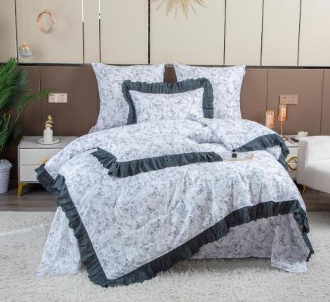 Постельное бельё с одеялом "Kazanov.A." Монарх (жемчуг графит) Сатин, Евро