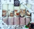 Салфетки вафельные с вышивкой 40х60-5 шт &quot;AMBIELLA&quot; EKOSE, кофе
