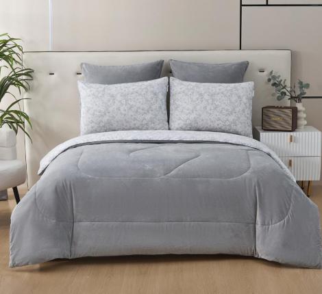 Постельное белье с одеялом "Sofi de Marko" Роберто №36 Велюр/Сатин, Евро