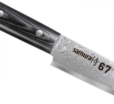Нож кухонный "Samura Damascus 67" SD67-0045M/Y для нарезки 195 мм, Микарта