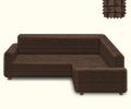 Чехол на угловой диван Karteks &quot;СТРЕЙЧ&quot; без оборки, 201 Шоколадный