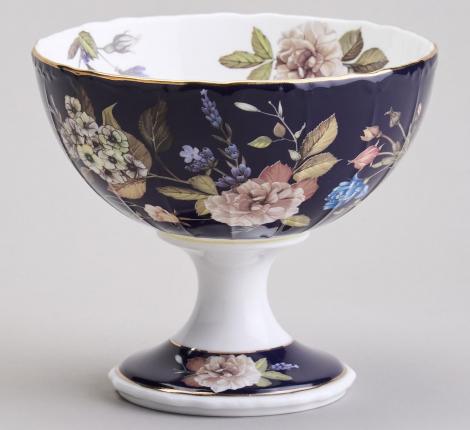 Ваза на ножке "КОБАЛЬТ" 86-2491-1, 13*11 см