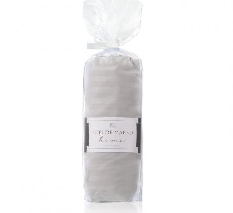 Простыня на резинке "Sofi de Marko" Морган (серый) Страйп-Сатин, 180х200х30