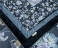 Постельное бельё с одеялом "Kazanov.A." Камелия (индиго серый деним) Велюр/Egypt Cotton/Тенсел, Семейный