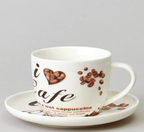 Чайный набор "COFFEE MANIA" на 6 персон, 12 предметов (250 мл)