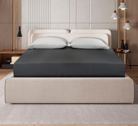 Простыня на резинке Sharmes "Bamboo" 180х200, графитовый