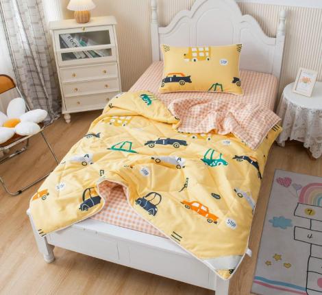 Постельное белье с одеялом детское &quot;Sofi de Marko&quot; Дорога (желтый) Сатин, 1,5 спальный