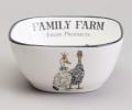 Набор салатников (4 штуки) на деревянной подставке "FAMILY FARM", 30*19*6,7 см