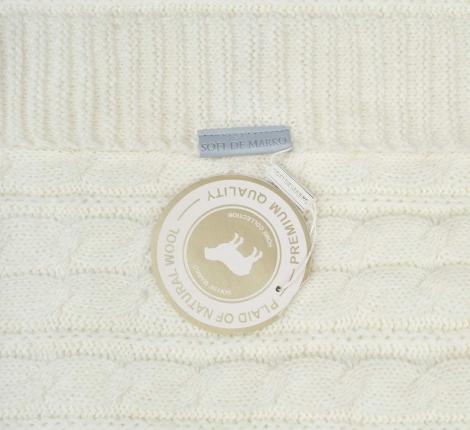 Плед вязаный "Sofi de Marko" Джовани (молоко), 160х220