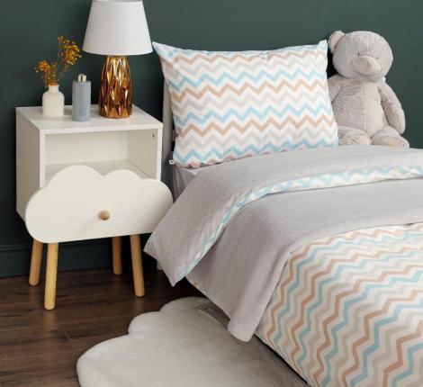 Постельное белье "Siberia" Зигзаг (бежевый) Ранфорс, 1,5 спальный