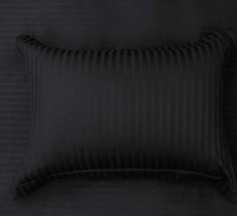 Наволочка "Sofi de Marko" Моне (черный) Страйп Сатин, 50х70 с ушками 5см (1шт)