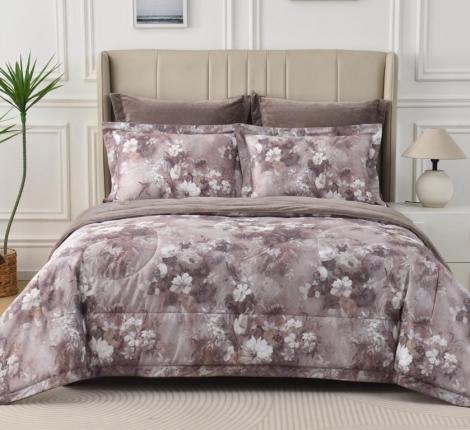 Постельное белье с одеялом "Sofi de Marko" Ренато №4 Велюр/Сатин, Евро