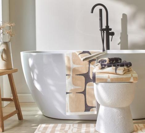 Полотенце "Blanc des Vosges"  MIX LOHKO BEIGE велюр/жаккард, 70х130