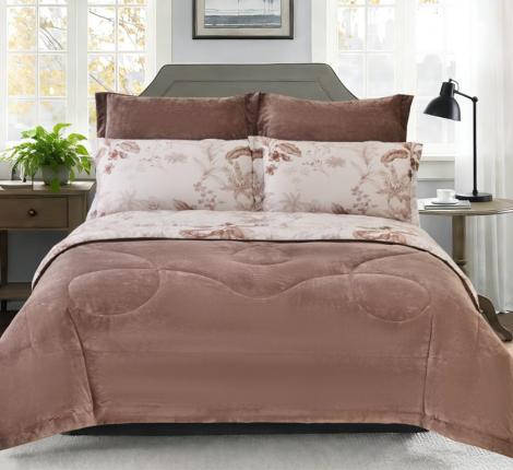 Постельное белье с одеялом "Sofi de Marko" Ренато №32 Велюр/Сатин, Евро