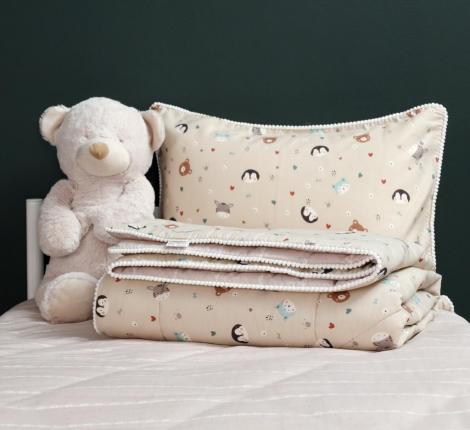 Постельное белье детское с одеялом "Sofi de Marko" Зверята Сатин, 1,5 спальный