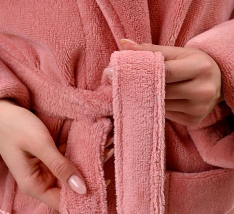 Халат женский трига шалька "AMBIELLA A-1295" сухая роза, 2XL