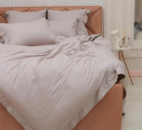 Постельное белье "Sofi de Marko" Моне (пепел лиловый) Страйп Сатин, 1,5 спальный