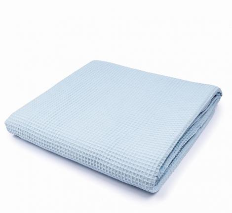 Покрывало вафельное Valtery 200х230, голубое