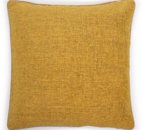 Подушка декоративная "SPLENDID", желтый (кант бежевый)