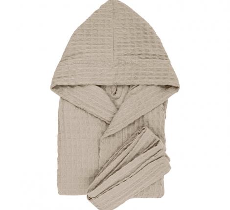 Халат детский вафельный "Sofi de Marko" Sunny (бежевый), 86-92