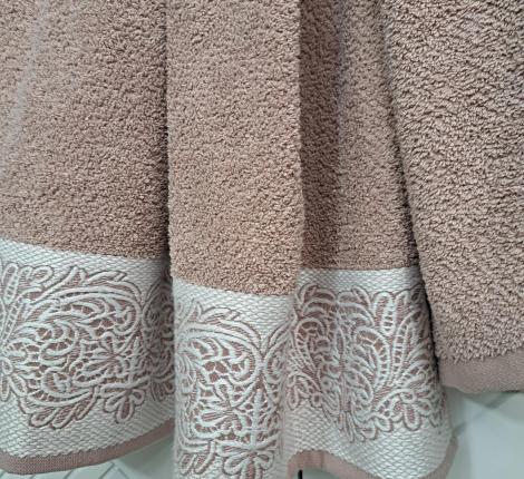 Комплект махровых полотенец "Kazanov.A." Dolce (роза платина), 50х90+70х140