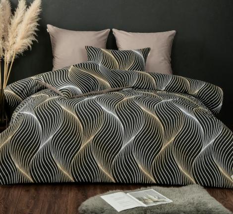 Постельное белье с одеялом "Kazanov.A." Байрон (трюфель) Велюр/Egypt Cotton, 1,5 спальный