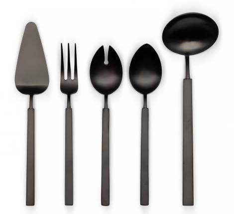 Набор столовых приборов для сервировки "VINTAGE SERVING SET" BLACK, 5 предметов
